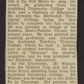 Newspaper clippings, 12 Jun 1951-23 Aug 1956