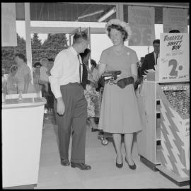 Supermarket opening. Mr & Mrs H. Holley's. Mr Holley & Cr A.M. Parnwell