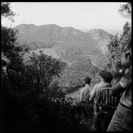 Mayor Island crater lakes. Green & Black Lake