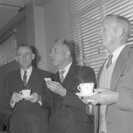 Engineers' Conflab, L-R: J.C. North & T.J. Palmer (Hamilton), N. Annabell