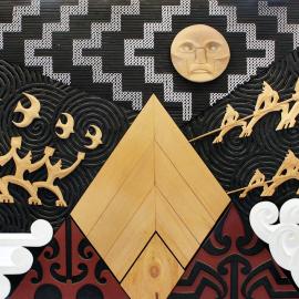 The Legend of Mauao: carved relief