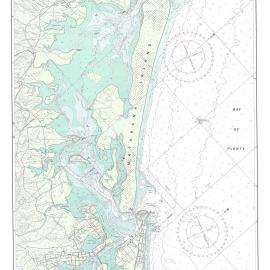 NZ Hydrographic Office - TAURANGA HARBOUR - Katikati Entrance to Mount Maunganui - Chart NZ5411 - 1976