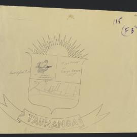 Sketch of alternative design for the Tauranga City Council crest