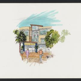 Original artwork of possible design for Civic Arcade entrance