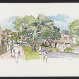 Original artwork of possible city scene