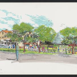 Greerton 1, original artwork of possible city scene