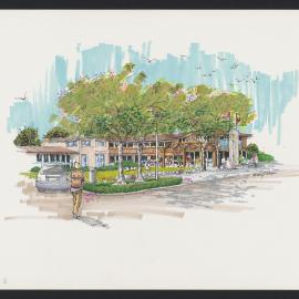 Greerton 2, original artwork of possible city scene