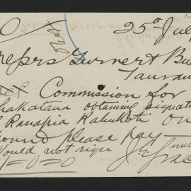 Payment request and receipt from J. E. Grace, licensed interpreter