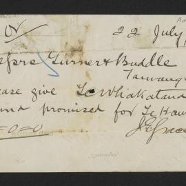 Payment request and receipt from J. E. Grace, licensed interpreter