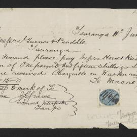 Letter from J. E. Grace, licensed interpreter, to Turner and Buddle