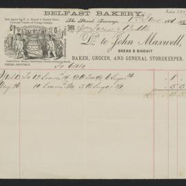 Invoice from John Maxwell of Belfast Bakery to Turner and Buddle