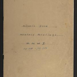 Mount Maunganui Women’s Institute general monthly meeting minute book, 1951-1954