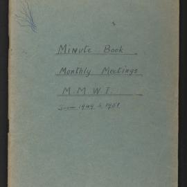 Mount Maunganui Women’s Institute general monthly meeting minute book, 1949-1951