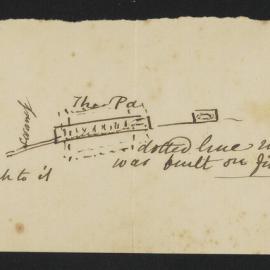 Caption sketch of Gate Pā, 1864.