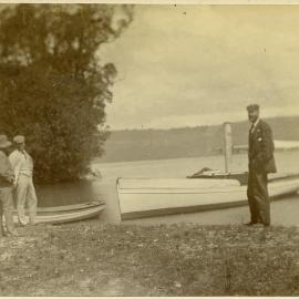 Three men at Lake Rotoiti