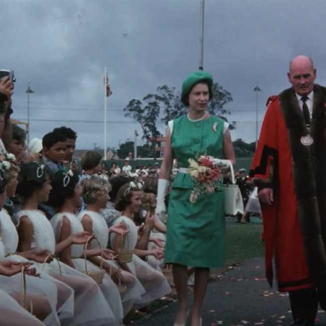Coloured Fountain & Royal Visit - 1963