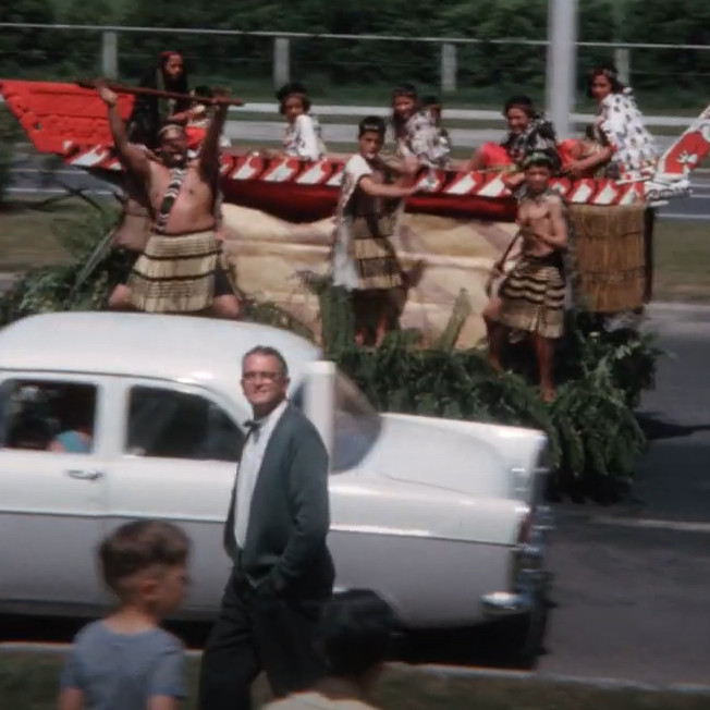 Speedboats, a beauty contest and building demolished - 1960