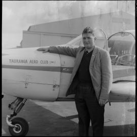Russell Body. Solo flight in Tauranga Aero Club aircraft.