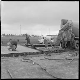 Work on apron at Tauranga airport.