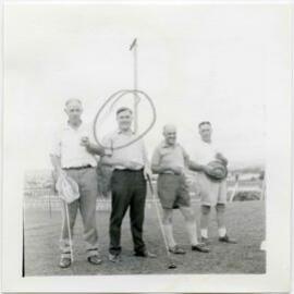 Racing men at golf - J K Cameron, R Owens, C Colson and W Tapp
