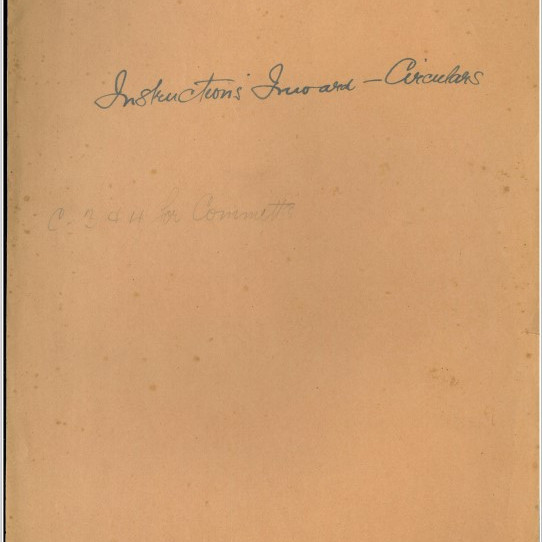 Instructions, circulars, etc. 1940