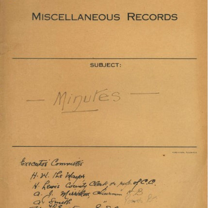 Minutes of the Executive Committee, Tauranga 1940-1941