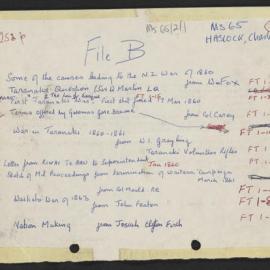 File B: War Period 1860-1863