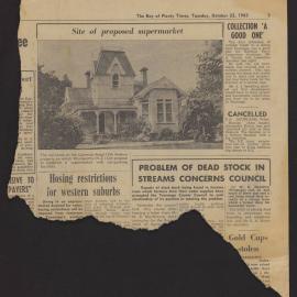 Site of proposed supermarket