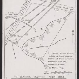 Map of Te Ranga Battle site 1864
