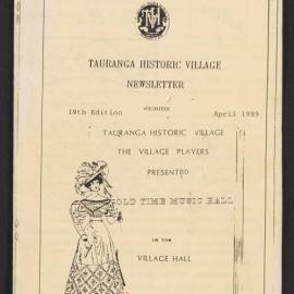 Tauranga Historic Village Newsletter, 1989 April
