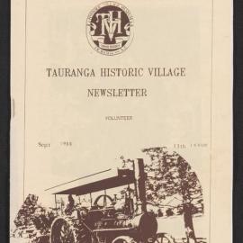 Tauranga Historic Village Newsletter, 1988 September