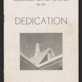 Tauranga Baptist Church dedication