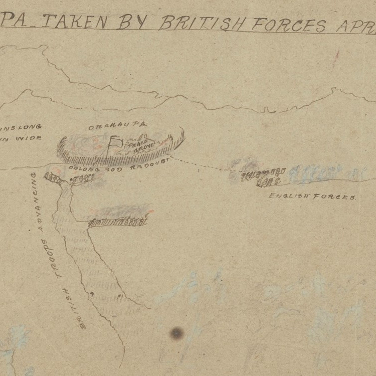 Sketch of Orākau pā