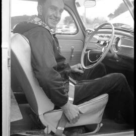 Mr Bill Howard demonstrating with safety belt