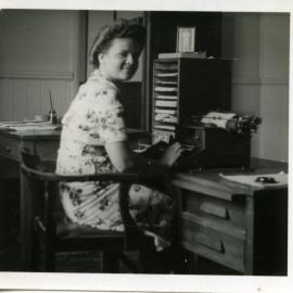Virginia Marshall at work c 1946, Auckland