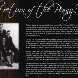 Lt. Col Aubrey Balzer , 28th Maori Battalion, History