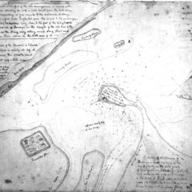 Thomas Wing's sketch map of the entrance to Tauranga Harbour, June 1835.