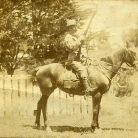 William Harvey snr on horseback c 1900