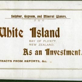 Cover of advertising booklet c 1908