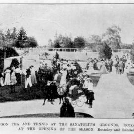 Sanatorium afternoon tea and tennis