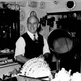 Jack Fenn in his Wharf street Jewellers shop