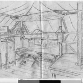 WWII RNZAF Flight Riggers digs sketch