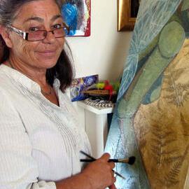 Janice Giles at work in her Tauranga studio