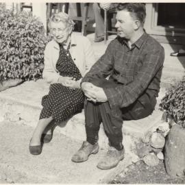 Murdoch McTavish and his mother Maria (the writer's grandmother) on the steps of the house at Hill Farm, Kerikeri, Christmas 1965.