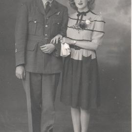 Warrant Officer Murdoch McTavish (75 New Zealand Squadron) marries Ida Francis in September 1945 in March, Cambridgeshire, England