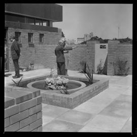 Mrs Jesson and Mr A R Harris, Jesson Memorial Court, Mount Maunganui