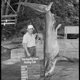 Fishing contest, Mr Burton, Mayor Island