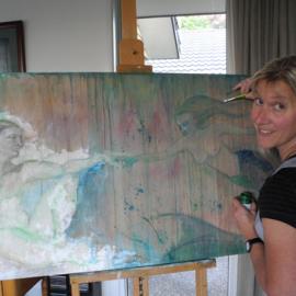 Joyce van der Lely in her Tauranga studio (2012)