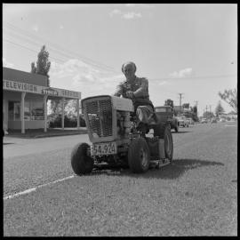 Ken Ashdown on Council motor mower  