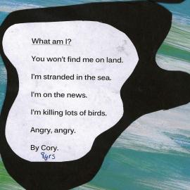 What Am I? by Cory (Maungatapu School)